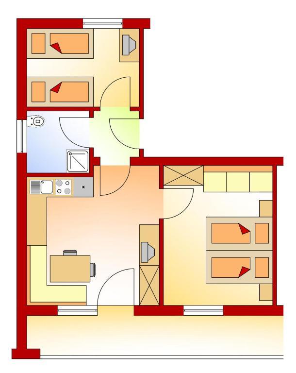 Appartements Schneezauber Lermoos Rum bild
