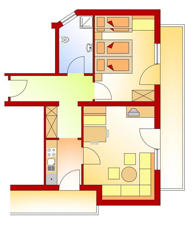 Appartements Schneezauber Lermoos Rum bild